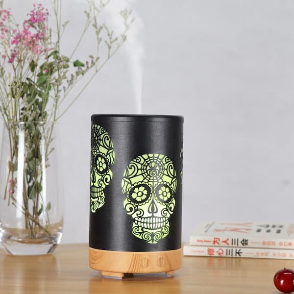 Diffuseur d'Huiles Essentielles Tête de Mort couleur jaune