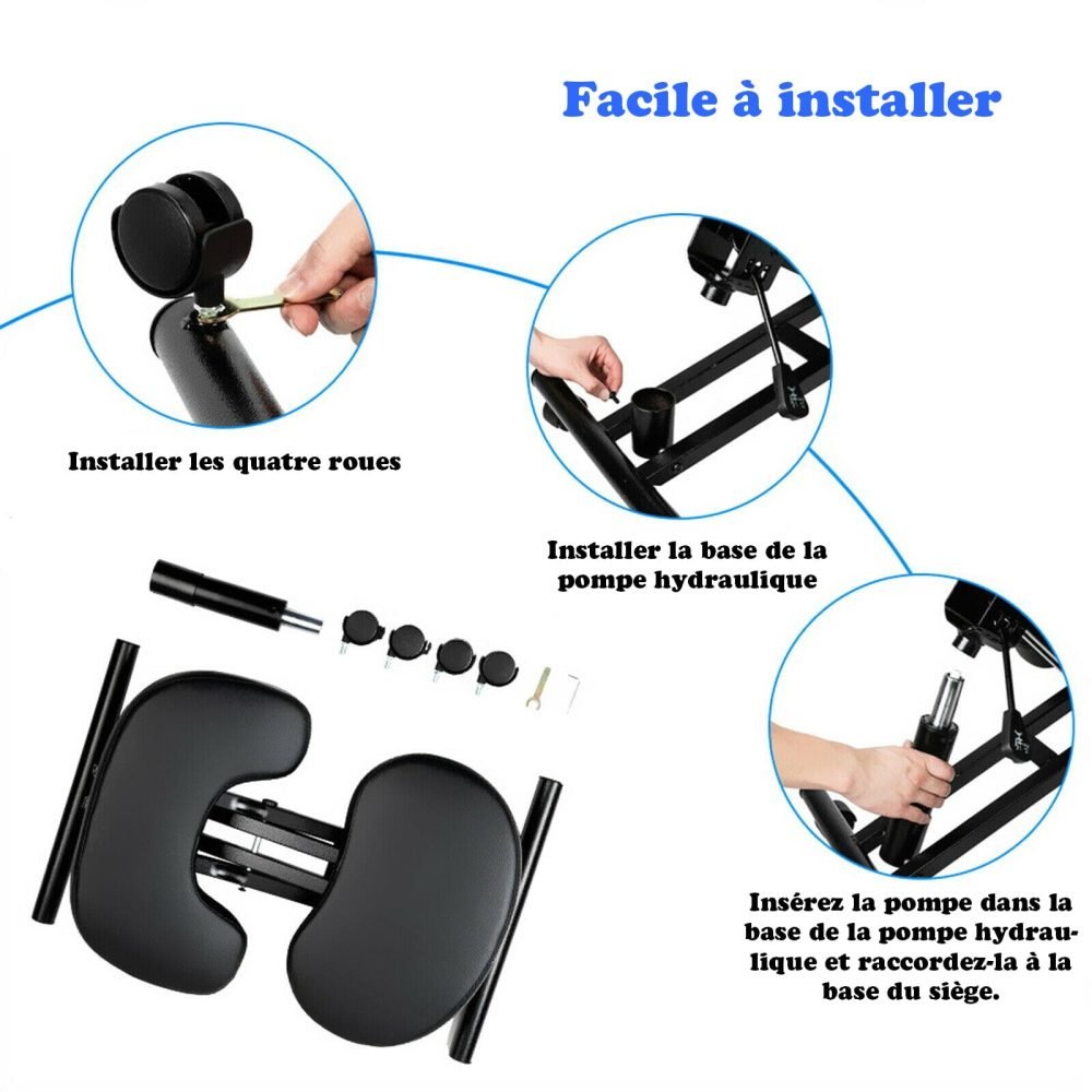 installation du Tabouret Ergonomique de Bureau