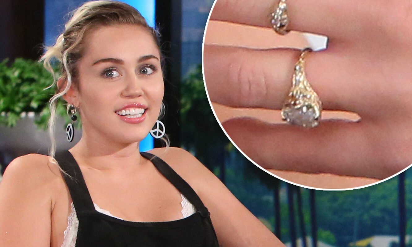 Miley Cyrus qui porte une bague de promesse