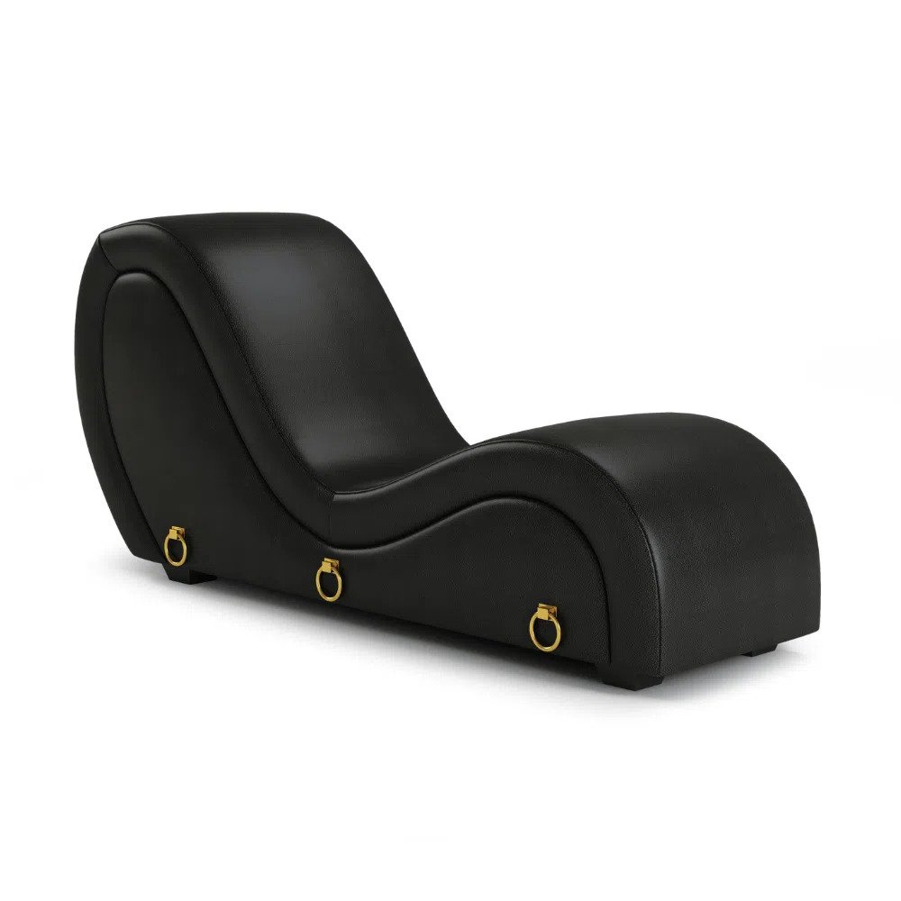 Fauteuil Tantra Noir Avec Anneaux