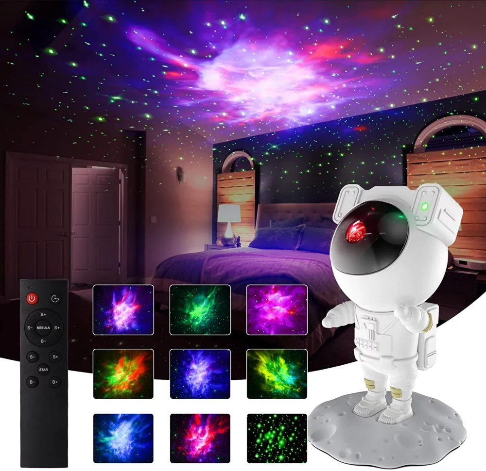 astronaute projecteur couleurs