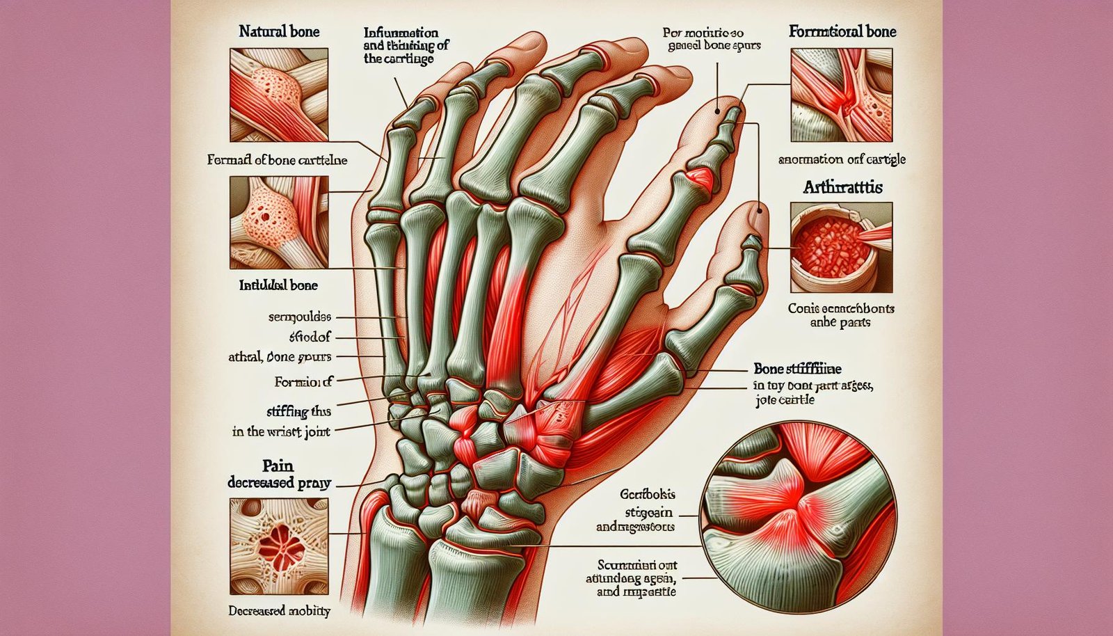 Les symptômes‌ de l'arthrose du‍ poignet